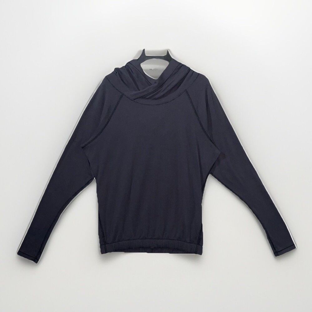 Lululemon Hoodie Sweatshirt Dolman Crossover Neck Charcoal Dark Gray M/L